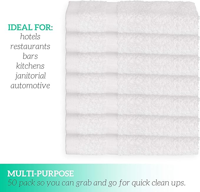 GREEN LIFESTYLE Washcloth 13x13 Scratch Free Texture Super Soft Highly - Image 2