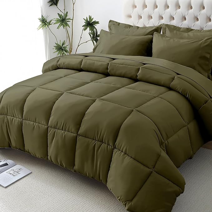 JOLLYVOGUE California King Comforter Set, Ultra-Soft Bed in a Bag Cal King Size by JOLLYVOGUE