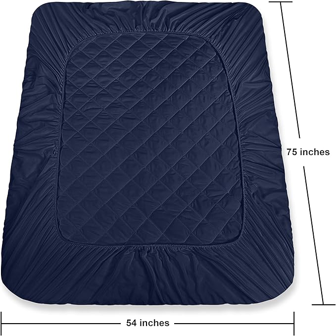 Utopia Bedding Quilted Fitted Mattress Pad, Full Size, Elastic Fitted Mattress - Image 4