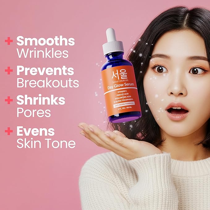 SeoulCeuticals Korean Skin Care 20% Vitamin C Hyaluronic Acid Serum + CE - Image 2