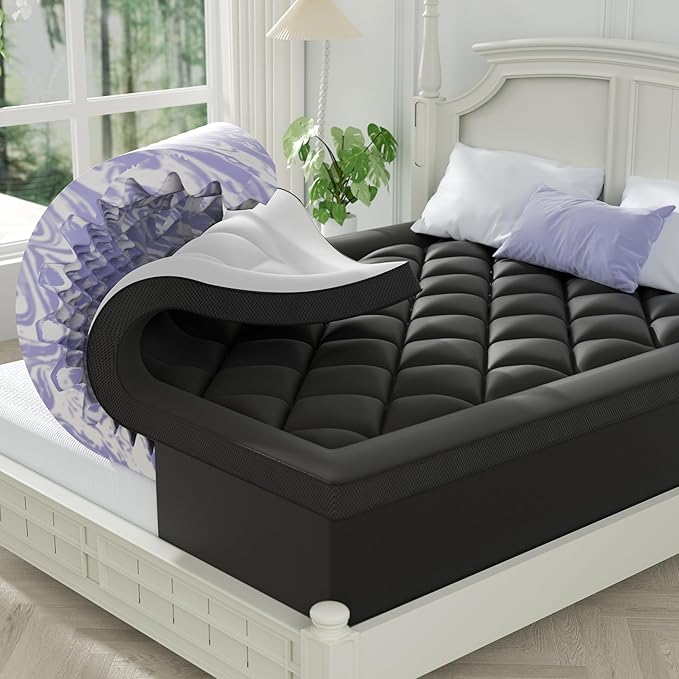 ChiXpace Dual Layer 4 Inch Memory Foam Mattress Topper Queen by ChiXpace