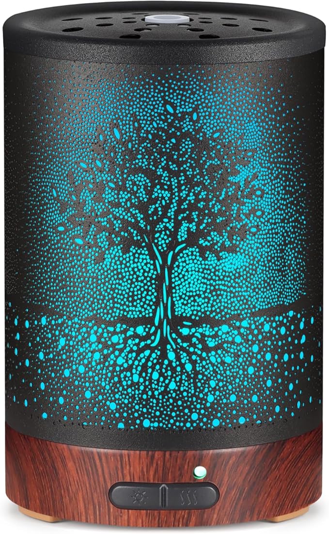 Essential Oil Diffuser- Aromatherapy Diffuser with7 Colors Light and Auto-Off by mocosa