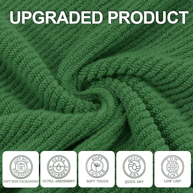 Green Hand Towels for Bathroom - Image 2