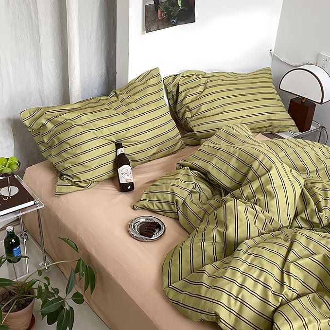 mixinni Vintage Stripes Duvet Cover Set Twin - Image 2