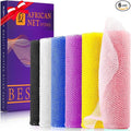 UJFQBH 6 Pieces African Bath Sponge African Net Long Net Bath Sponge by BuyNow