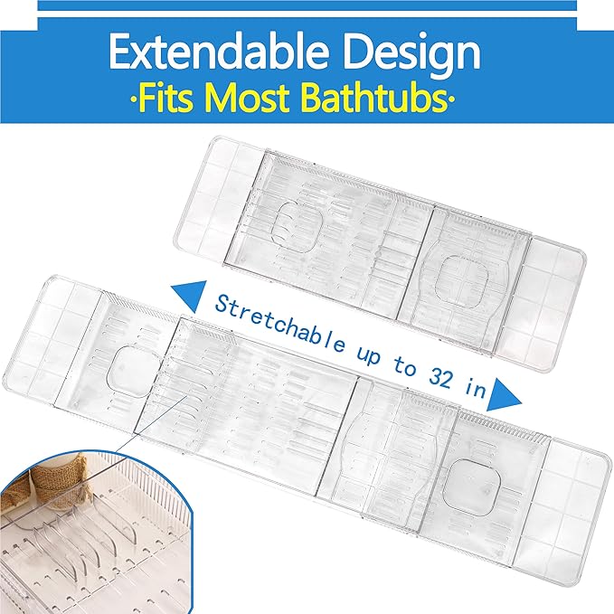 Expandable Bathtub Tray, Luxury Bathtub & Bathroom Accessories - Image 3