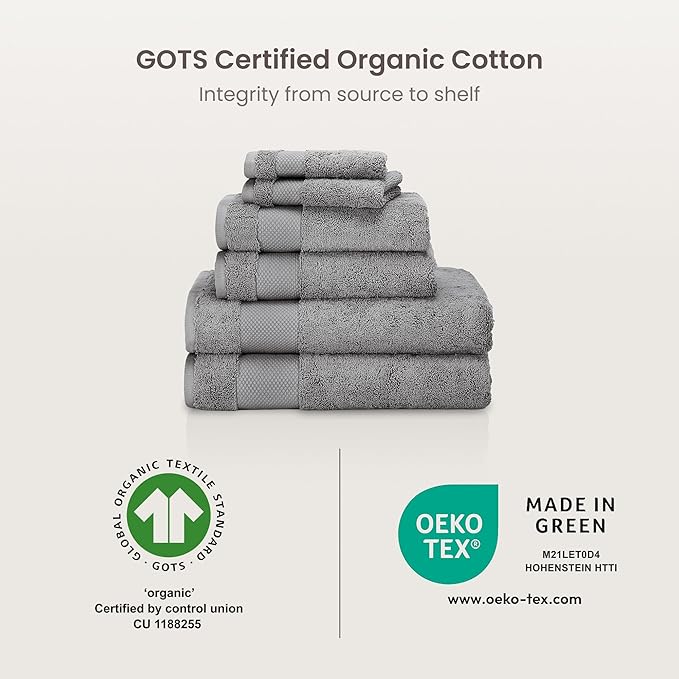 BIOWEAVES 100% Organic Cotton 700 GSM Plush Bath Towels 30" x 58" GOTS Certified - Image 8