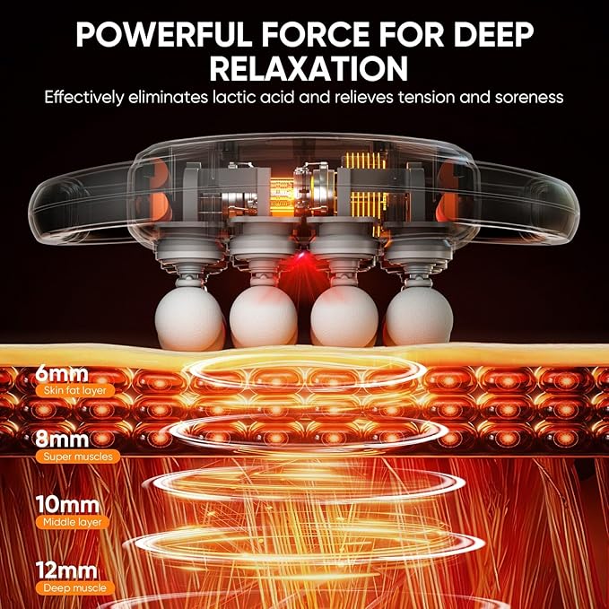 16 Head Massage Gun Deep Tissue, Quiet Back Massager - Image 3