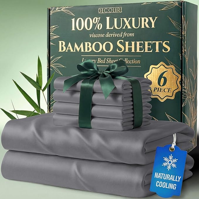 DECOLURE 100% Viscose Derived from Bamboo Sheets Full Size by DECOLURE