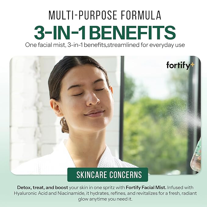 Fortify Skincare Collagen, Hyaluronic Acid & Niacinamide Face Mist – 3-in-1: - Image 4