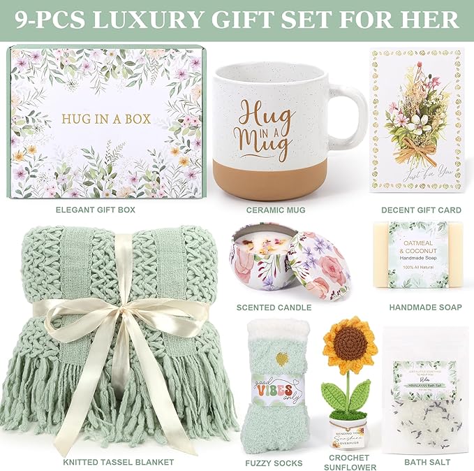 Get Well Soon Gift Baskets for Women, Self Care Gifts for Women Birthday Spa - Image 2