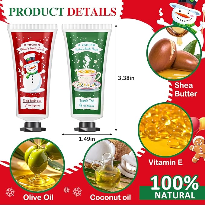 VISCOO 12 Pack Christmas Hand Cream Gift Set - Image 3