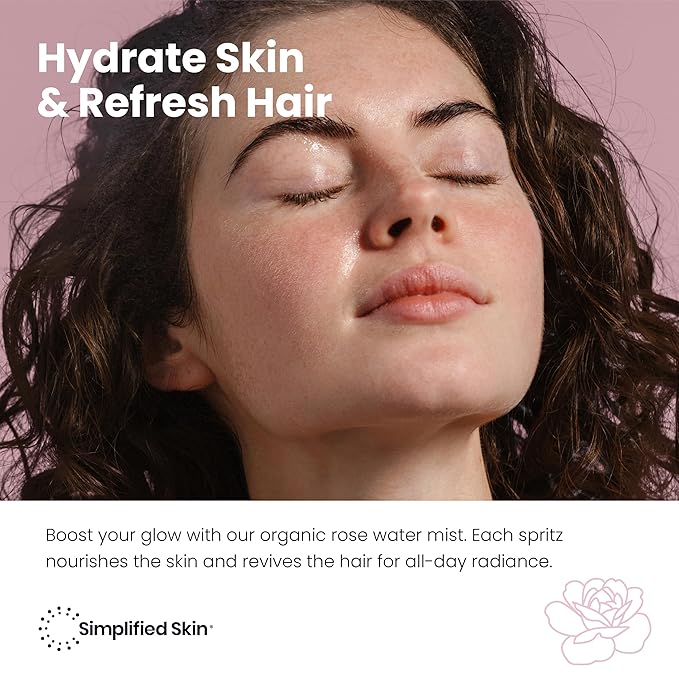 Organic Rose Water Spray for Face & Hair – Pure Rosewater Toner – Refreshing - Image 2