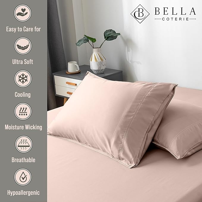 Bella Coterie | Luxury Bamboo Viscose Standard Size Pillowcase Set | 100% - Image 2