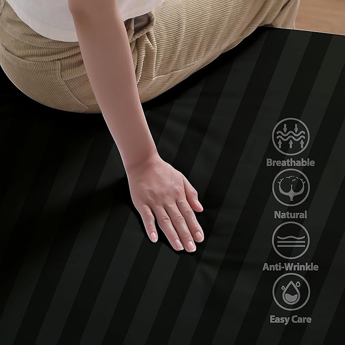 100% Egyptian Cotton Fitted Sheet Twin Size, 600 Thread Count, Single Fitted - Image 2