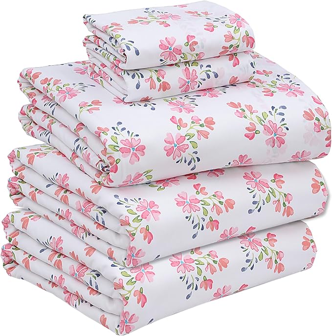 RUVANTI 100% Cotton Sheets – Split King Size Percale Bedding, Cooling & by Ruvanti