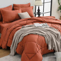 HEVUMYI Burnt Orange Twin-XL Comforter Set by HEVUMYI
