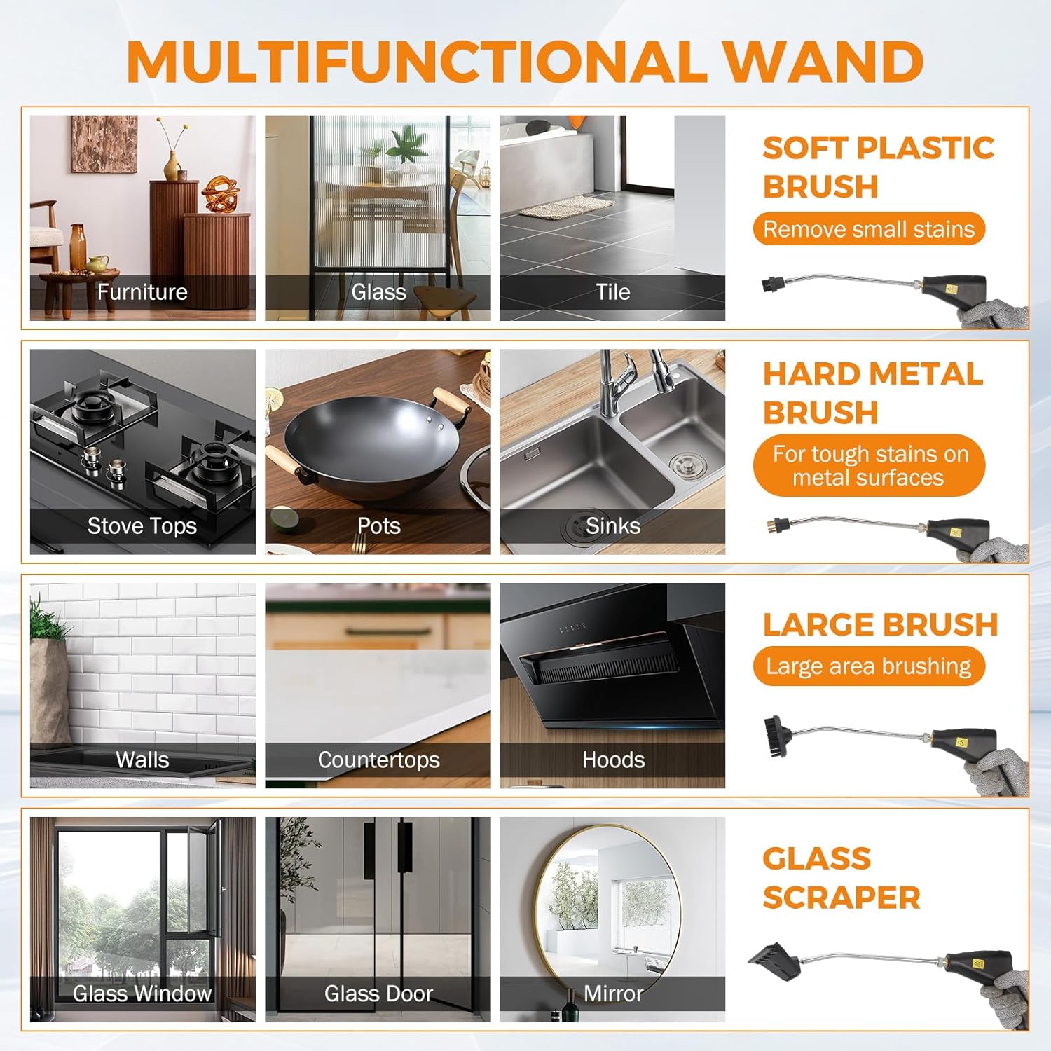 BEAMNOVA Steam Cleaner for Car Detailing 1.2L (41oz) Water Tank Portable Handheld Steamer for Cleaning Steam Gun High Pressure Multipurpose Steam Machine, Black