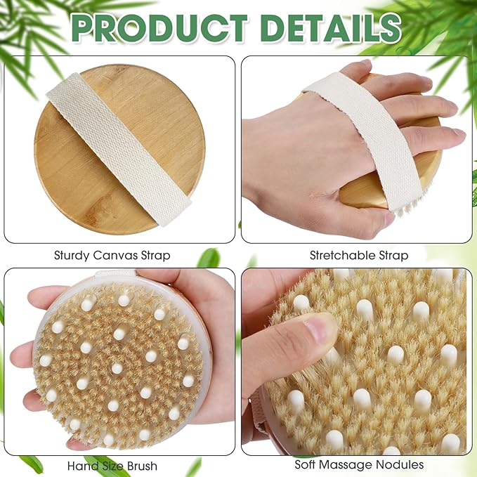 Gejoy 10 Pcs Dry Brushing Body Brush - Image 7