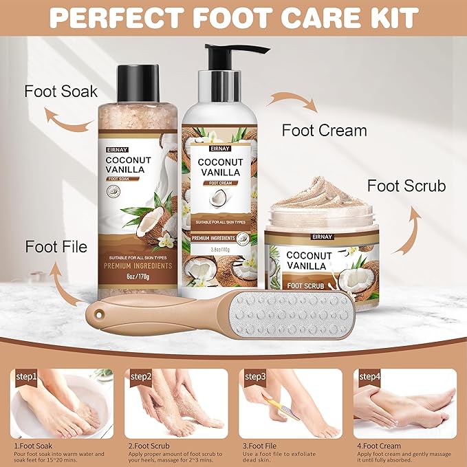 Coconut & Vanilla Foot Soak Set - Image 6