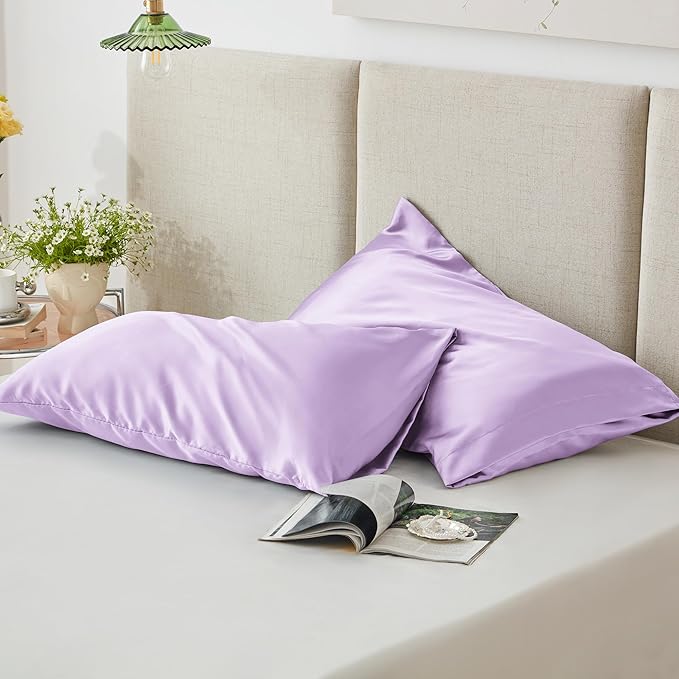 Love's cabin Satin Pillowcase Set of 2 Queen Size 20x30, Cooling Pillow Covers - Image 5
