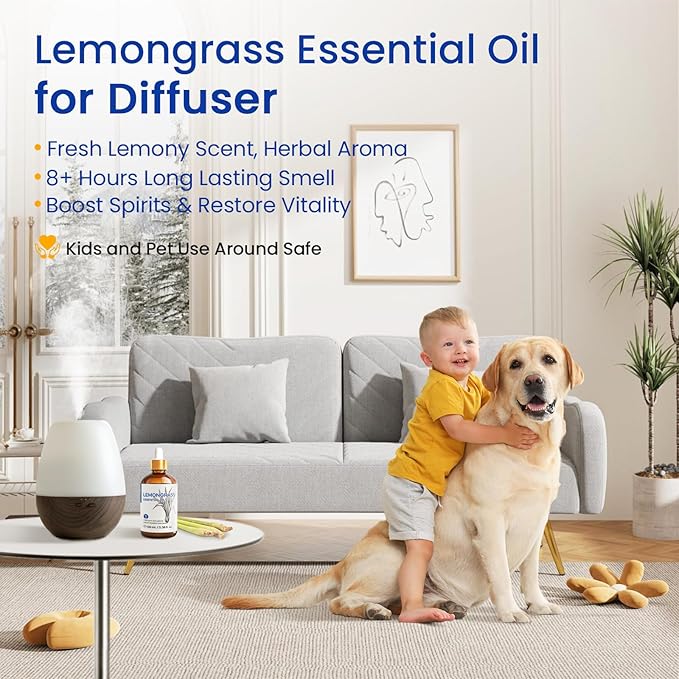 HIQILI Lemongrass Essential Oil, 100% Pure Natural Undiluted Premium Oils - Image 2