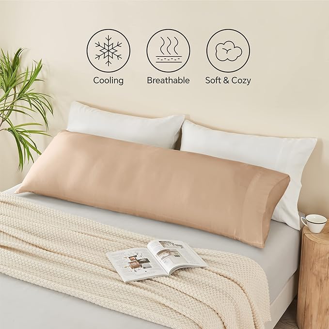 BEDELITE Body Pillow Case Cover, Rayon Made from Bamboo, Cooling Body Pillow - Image 5