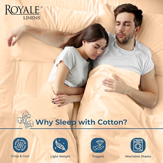 Royale Linens 100% Organic Cotton Full Flat Sheet Only - Image 3