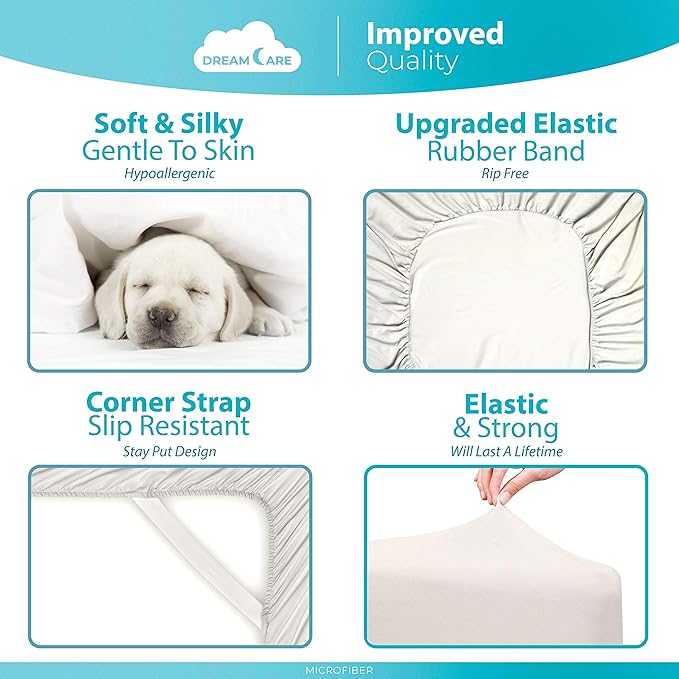 DREAMCARE Twin XL Fitted Sheet - Image 6