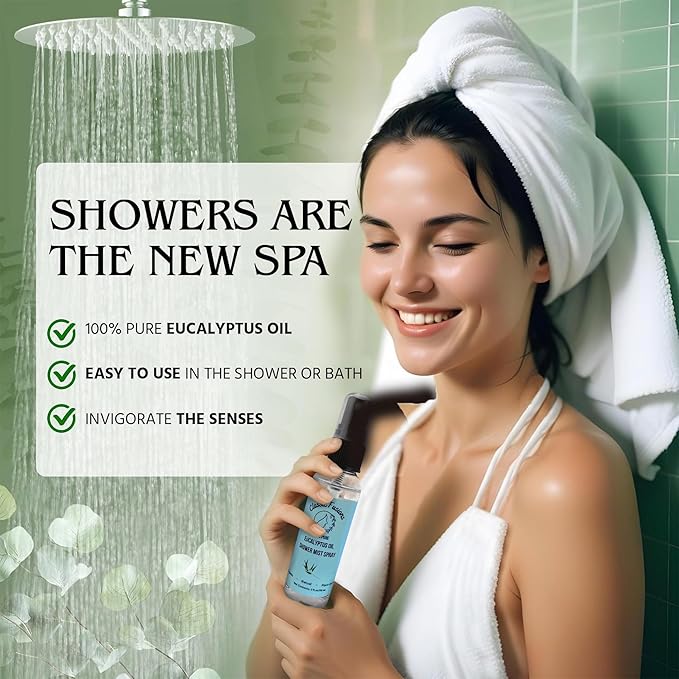 100% Pure Eucalyptus Oil Shower Spray – 2oz Natural Mist - Image 7