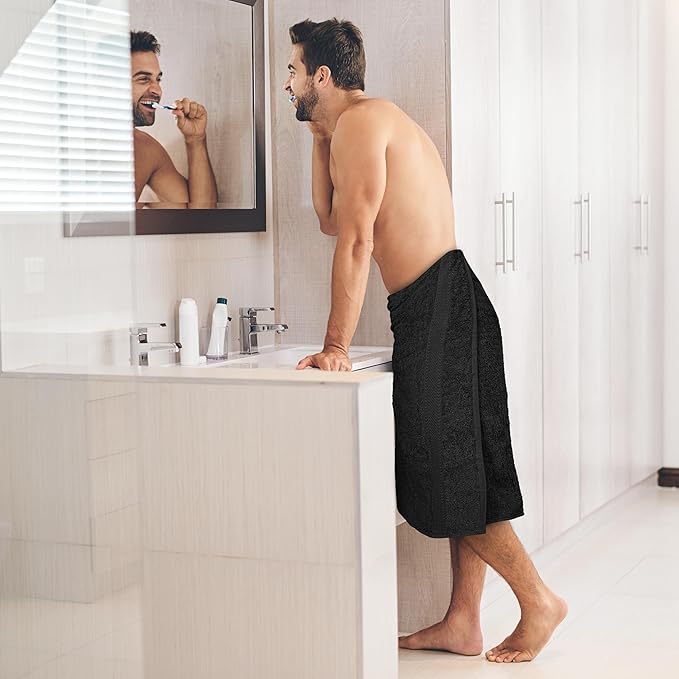 Commercial Bulk Pack of 12 Large Bath Towels – 100% Cotton Terry 24" x 50" – - Image 7