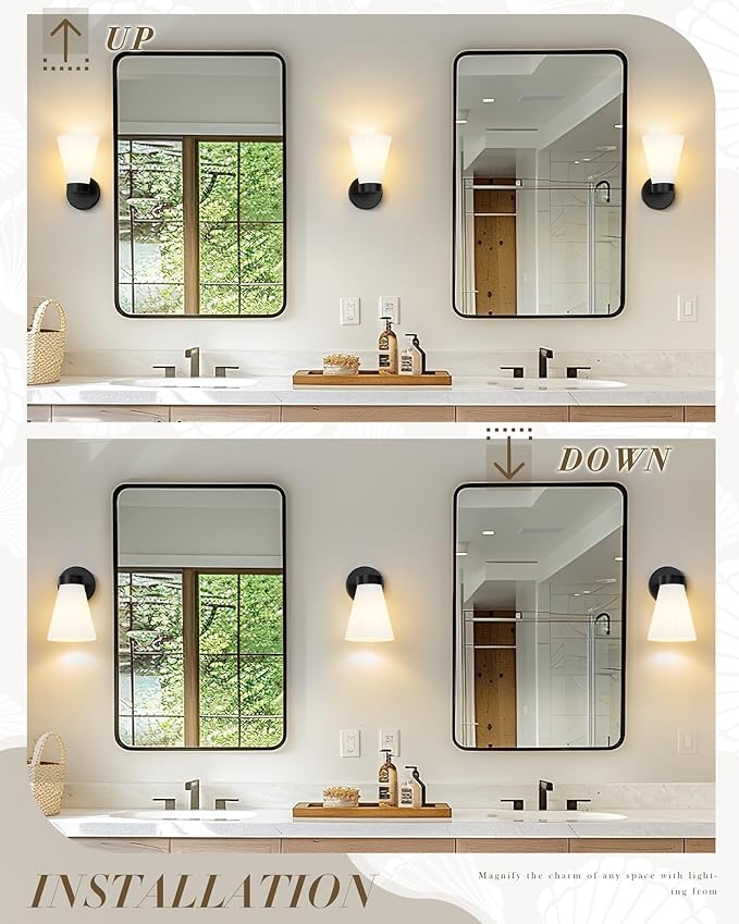 Indoor Wall Light Fixture, HWH Modern Wall Sconce Vanity Light - Image 4