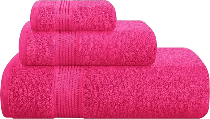 Belizzi Home Ultra Soft 3 Pack Cotton Towel Set, Contains a Bath Towel 28x55 by Unknown