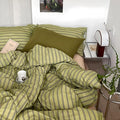 mixinni Vintage Stripes Duvet Cover Set Queen by mixinni