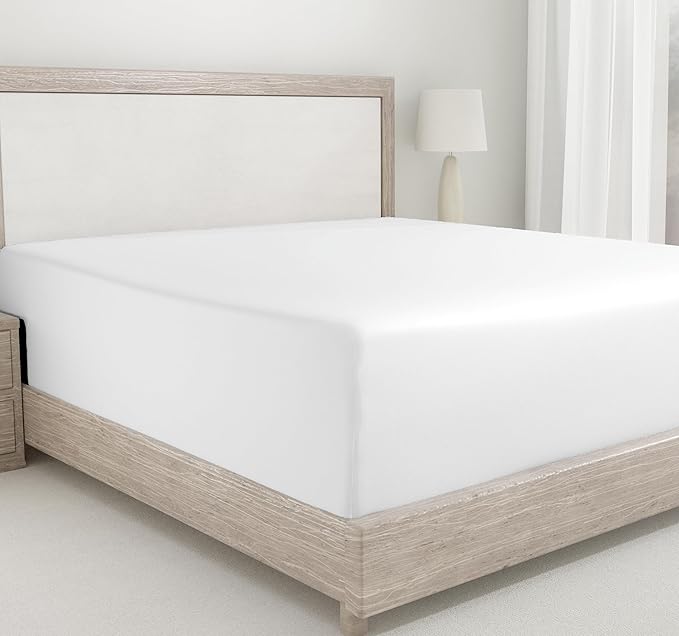 California Design Den Antique White Fitted Sheet Full Size, Deep Pocket Soft by CaliforniaDesignDen