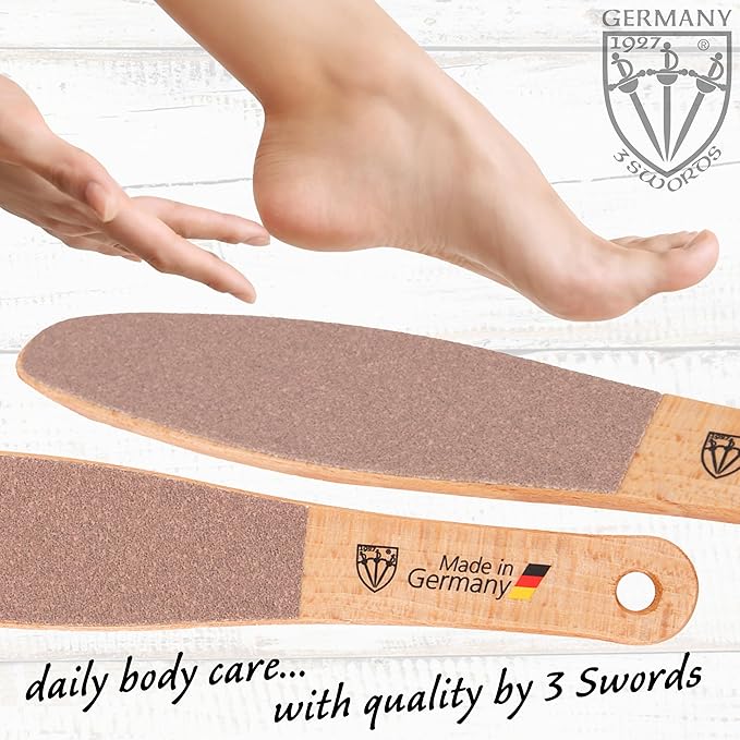 3 Swords Germany Brand Quality Foot File Made from German Beech Wood, Two-Sided - Image 5