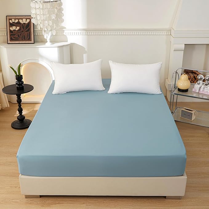 Bedding Queen Size Fitted Sheet Only- Bottom Matress Fitted Sheet-Fits 15inches by rushrushlulu