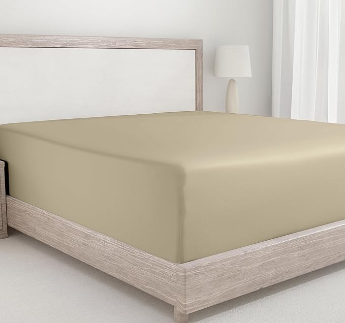 California Design Den Fitted Sheet Queen Deep Pocket Only, 400 Thread Count by CaliforniaDesignDen