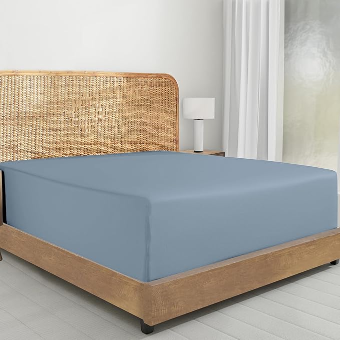 California Design Den 100% Organic Cotton Fitted Sheet Full Size by CaliforniaDesignDen