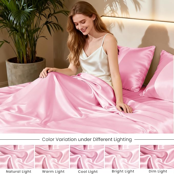 Love's cabin Full Size Satin Sheet Sets - Image 7