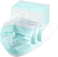 akgk Disposable Face Masks 100Pcs, 3 Layer Protective Face Mask Green Face Masks by akgk