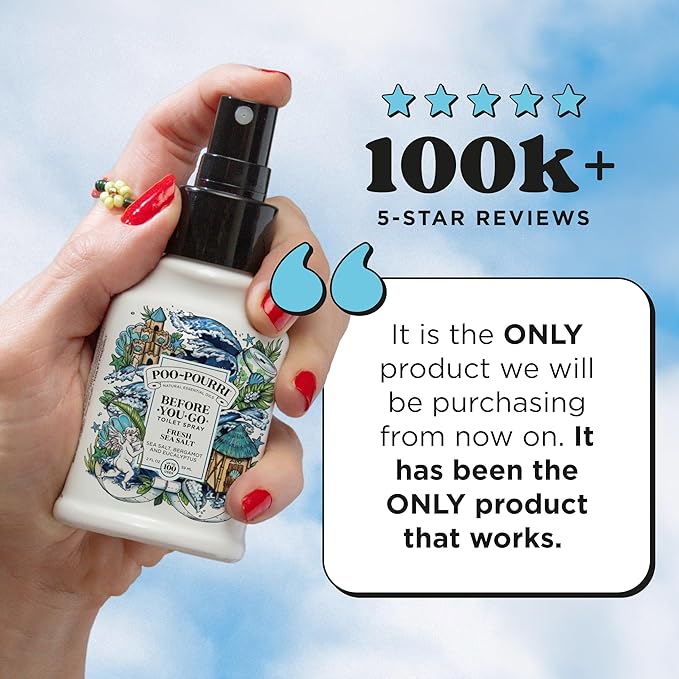 Poo-Pourri Before-You-Go Toilet Spray, Fresh Sea Salt, 4 Fl Oz, Bathroom Odor - Image 4
