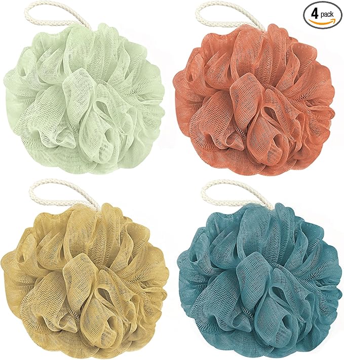 Rnoafmu Shower Loofah Bath Sponge, 60G Loofah Exfoliating Body Scrubber by RNOAFMU