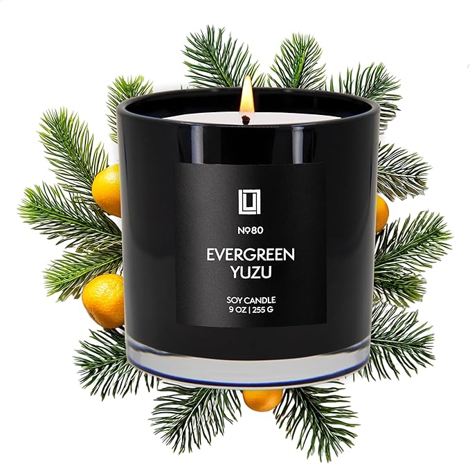 Lulu Candles | Evergreen Yuzu | Luxury Scented Soy Jar Candle | Hand Poured in by LULUCANDLES