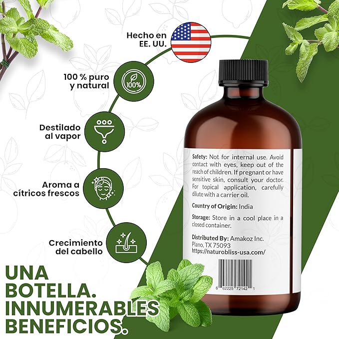 NaturoBliss Peppermint Essential Oil, 100% Pure and Natural Therapeutic Grade - Image 7