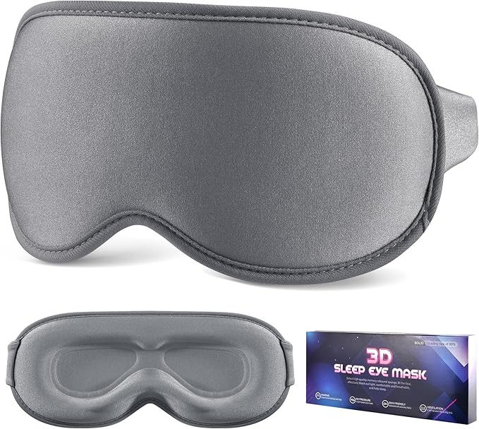 Sleep Mask for Side Sleeper Women Men, Eye Mask for Sleeping Light Blocking by VENMATE