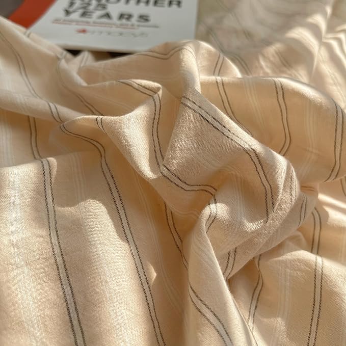 mixinni Retro Striped Duvet Cover Set Twin XL Size - Image 7