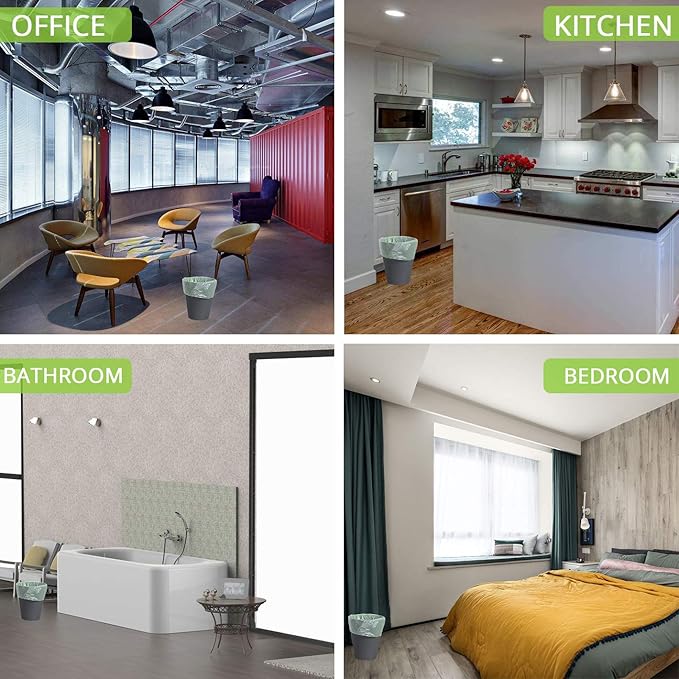 6 Gallon Biodegradable Trash Bags for Office Shredder, Small Garbage Bags Recyclable Wastebasket Trash Liners for Bathroom Kitchen Home Bins, 100 Counts