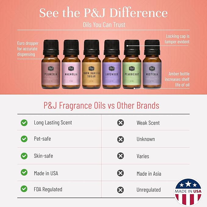 P&J Trading Fragrance Oil Ladies Set | Pearberry, Warm Vanilla Sugar, Wisteria - Image 3