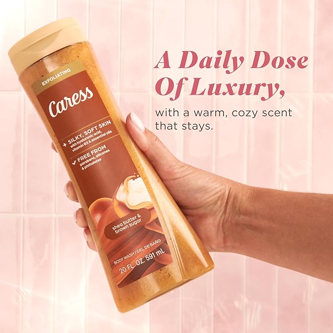 Caress Body Wash for Women, Shea Butter & Brown Sugar, Hydrating and - Image 6